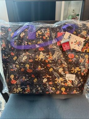 Disney Halloween Tote Bag with Black, Orange, Purple Accents
